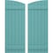 Ekena Millwork Americraft 6-Board (2 Batten) Wood Joined Board-n-Batten Shutters w/Ellipt Top, ARW101BE621X77PTH, PR ARW101BE621X77PTH - alternate 1